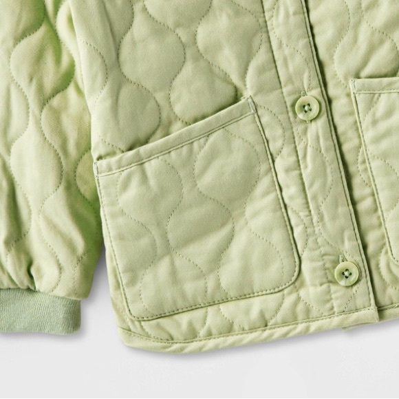 Toddler Boys' Solid Quilted Jacket - Cat & Jack™ Green - Picture 3 of 3